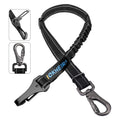 Dog Seat Belt 3-in-1 Car Harness for Dogs Adjustable Safety Seatbelt for Car Nylon Reflective Bungee Fabric Dog Car Harness with Clip Hook Latch & Buckle, Swivel Zinc Alloy Carabiner (Black) Black