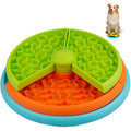 Atdoall Slow Feeder Dog Bowl, 3-Level Interactive Dog Puzzle Feeder Orange
