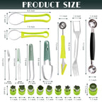 14Pcs Stainless Steel Fruits Vegetable Carving Tools Set 14 PCS