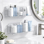 Acrylic Spice Rack Wall Mount, Clear Spice Shelf Storage Holder, 4 Pack