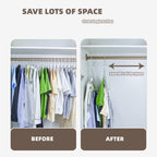 Space Saving Clothes Hangers 2Pcs 9 Slots Wardrobe Clothing Cascading Hanger Closet Storage Hanger Folding Wardrobe Clothes Hanger Organizer Multifunctional Closet Organizer for Home and Dormitory