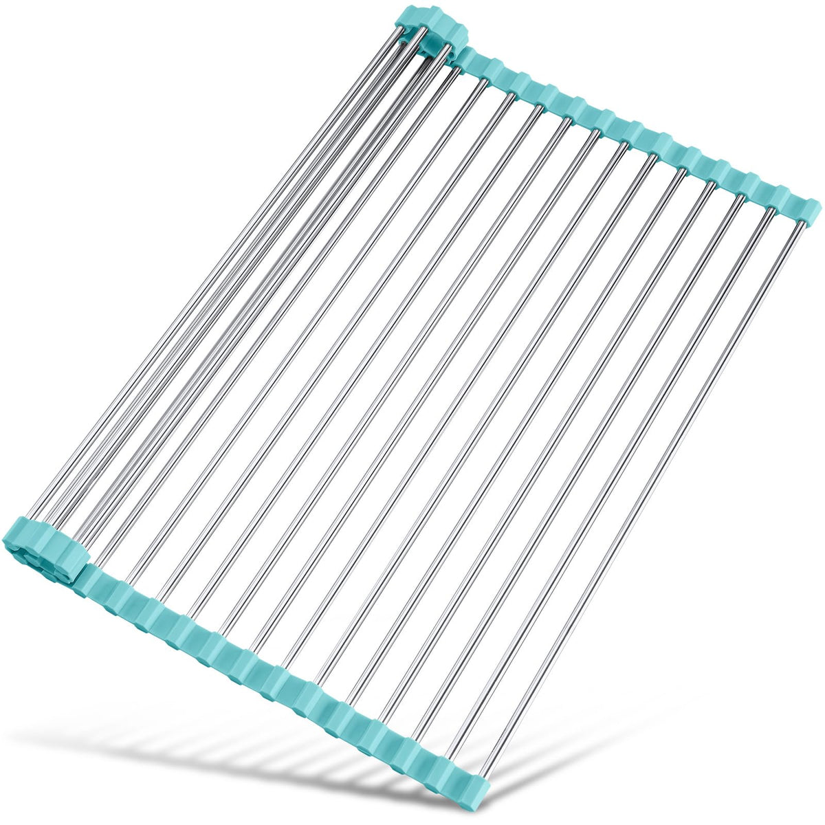 Tomorotec Roll Up Dish Drying Rack Over Sink, 304 Steel, 21x15.5, Grey