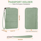 RFID Family Passport Holder Wallet - Travel Document Organizer Pink