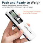 Battery-Free Luggage Scale – No Batteries Needed, Portable Digital Hanging Suitcase Weight Scale for Air Travel & Checked Bags, 110lb/50kg, LCD Display, Compact Travel Accessory Red-Large Handle