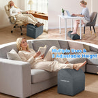 Foot Rest for Under Desk with 3 Heights, Foot Stool, Dark Grey Dark Gray