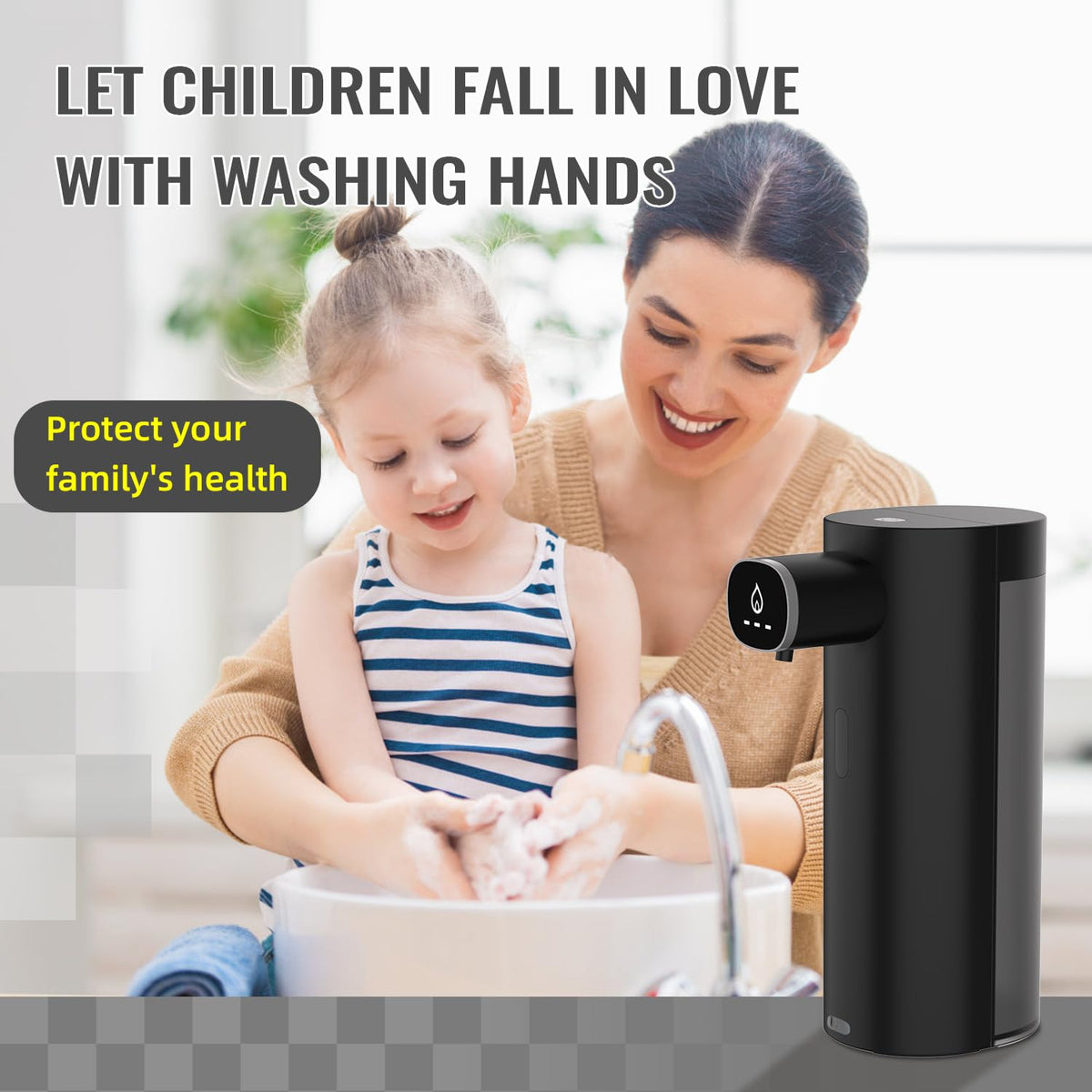 Automatic Liquid Soap Dispenser Touchless, USB Rechargeable Smart Hand Soap Dispenser, 13.5oz/400ml, 3-Level Adjustable, Compatible with Thick Thin Dish Soap for Bathroom Kitchen, Clog-Free (Gold) Gold