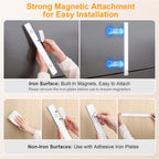 Gritin 14.7inch Under Cabinet Lighting Rechargeable 2 Pack Silver 14.7 inch
