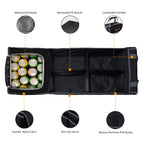 Collapsible Trunk Organizer with Insulated Leakproof Cooler Bag,Removable Lid,Adjustable Securing Straps,3 Compartments Trunk Organizer for SUV,Truck,Sedan(Grey & Black) Black&Grey With Cooler