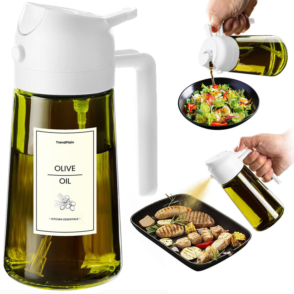 TrendPlain - Original 16oz/470ml Olive Oil Dispenser Bottle for Kitchen...