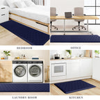 Kitchen Mat 2 PCS Cushioned Anti-Fatigue Floor Mat Standing Mat for Kitchen Stylish Grey 17.3"x29"+17.3"x47"