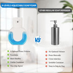 Automatic Soap Dispenser Touchless,Rechargeable Foaming Soap Dispenser,15oz/420ml Smart Hand Soap Dispensers,4-Level Adjustable,Wall Mount for Bathroom Kitchen Dish Soap,Hands-Free (Black) Black Foam