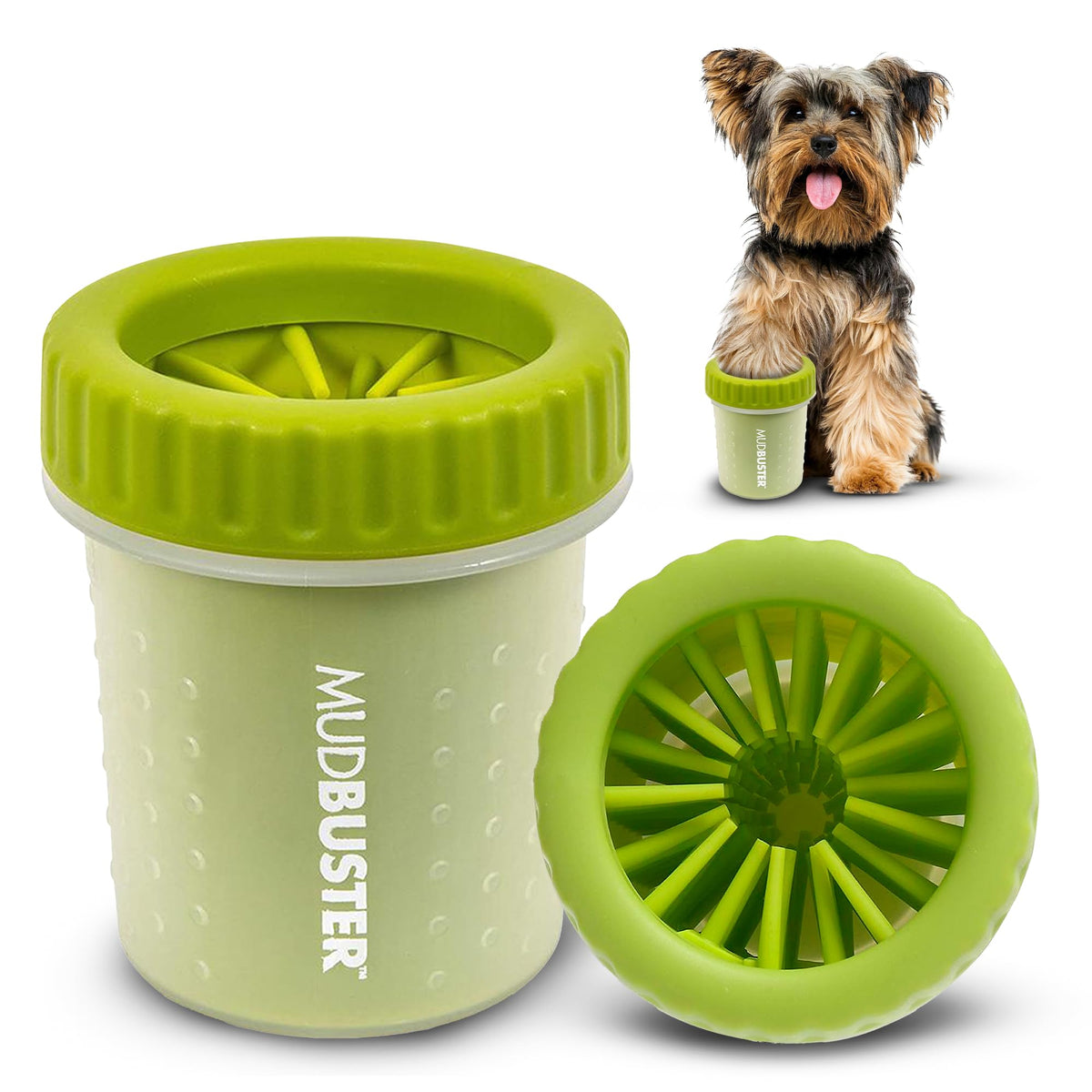 Dexas MudBuster Large Dog Paw Cleaner, Blue, Fits 2.5"-3.5" Wide Paws,...