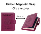 Passport Holder Cover Wallet RFID Blocking, Travel Essentials Pink Passport Covers