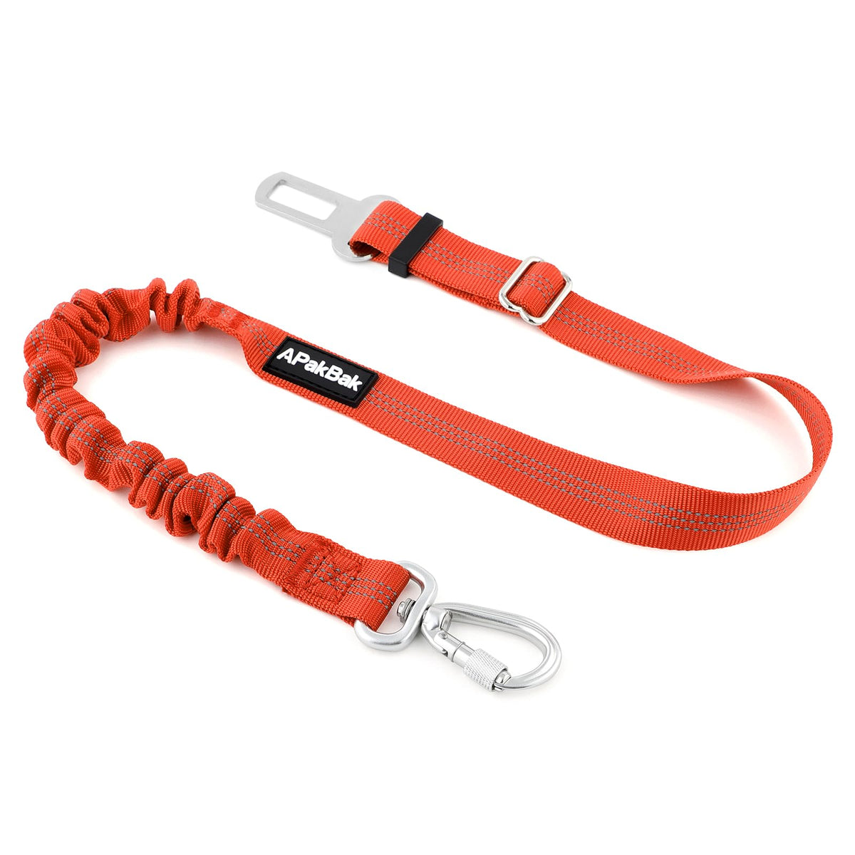 Dog Seat Belt for Car, Car Harness with Locking Aluminum Hook Gray