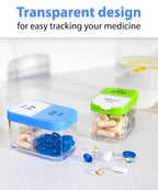 Large Weekly Pill Organizer and Medication Dispenser