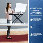 Kitchen Mat Cushioned Anti Fatigue Rug Standing and Comfort Floor Mats Chocolate 39"L x 17.3"W x 0.5"Th
