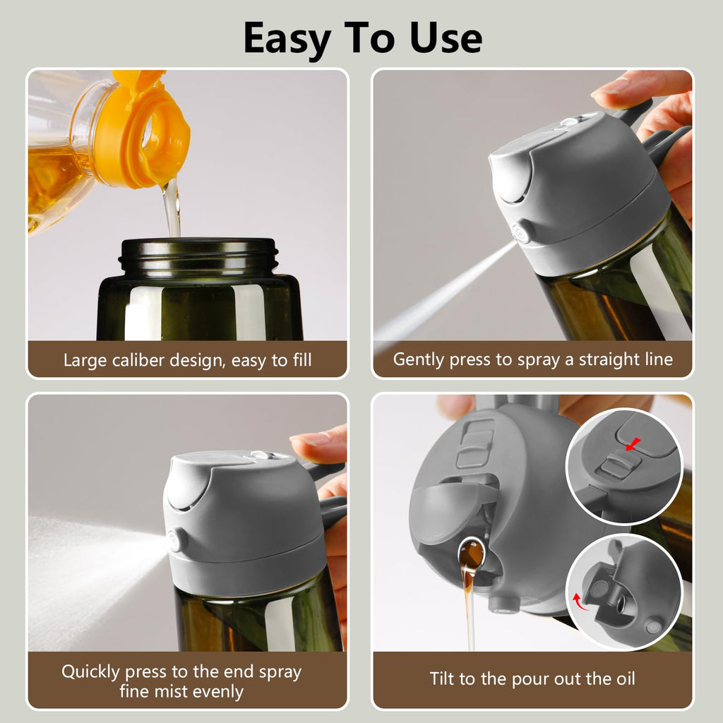 SWEET VIEW 2PCS Olive Oil Dispenser and Sprayer
