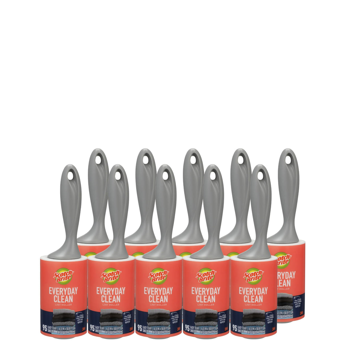 Scotch-Brite Everyday Clean Lint Roller, 475 Sheets Total,5 Pack
