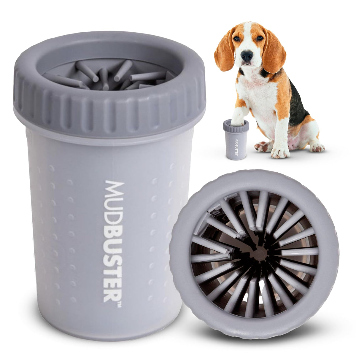 Dexas MudBuster Large Dog Paw Cleaner, Blue, Fits 2.5"-3.5" Wide Paws,...