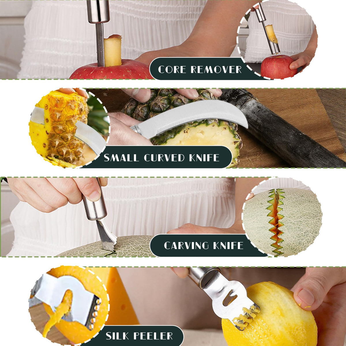 14Pcs Stainless Steel Fruits Vegetable Carving Tools Set 14 PCS