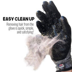 Pet Grooming Gloves for Dogs & Cats – Deshedding Brush and Bathing Mitt with Soft Silicone Tips - Removes Loose Hair, Dirt & Dander - Gentle Massage Grooming Tool - Adjustable Fit 1 Pack
