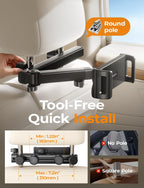 LISEN iPad Holder for Car Tablet Mount, 4 in 1 Adjust Arm Back Seat Stand 4.7-11.5“ Device