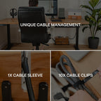 Large Wooden Cable Management Box and Cord Organizer
