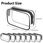 20 Pack Clear Makeup Bags Bulk, PVC Cosmetic Pouches with Zipper