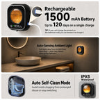 Automatic Soap Dispenser Touchless, Wall Mount, Rechargeable, Mood Lighting Black