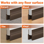 Door Draft Stopper, Door Sweep for Bottom of Door, Weather Stripping Door Seal Gap Filler Bottom Blocker Soundproofing Cold Air Insulation Save Energy Install Quickly Easily (Black, 39‘’) 39‘’ Black