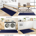 Kitchen Mat 2 PCS Cushioned Anti-Fatigue Floor Mat Standing Mat for Kitchen Stylish Grey 17.3"x29"+17.3"x47"