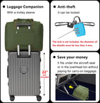 Foldable Travel Duffle Bag with Trolley Sleeve 40L Travel Bag Black
