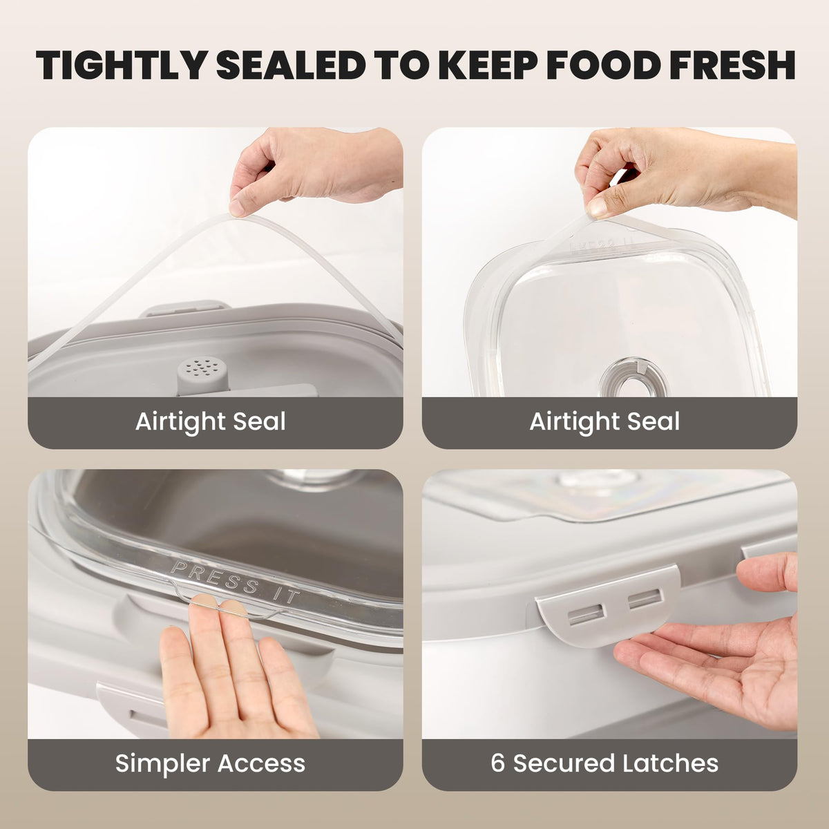 35-40Lbs Airtight Dog Food Storage Container Collapsible Dog Food Container Grey/40 lbs