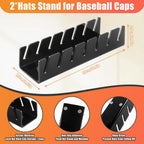 Hat Organizer for Baseball Caps Hat Rack Acrylic Hat Stand 4Pack No Install Clear-4Pack