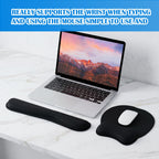 6 Pcs Mouse Pad and Keyboard Wrist Rest, Keyboard and Mouse Pad Set with Wrist Support, Ergonomic Memory Foam Wrist Rest for Computer Keyboard Office, Gaming, Computer, Laptop, Typing Comfort