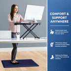 Kitchen Mat Cushioned Anti Fatigue Rug Standing and Comfort Floor Mats Chocolate 39"L x 17.3"W x 0.5"Th