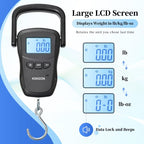 Rechargeable Luggage Scale, Digital Portable Bag Scale for Travel, Suitcase Weight Scale with Strap & Comfortable Handle, 110lb/50kg Capacity