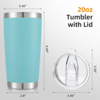 20oz Tumbler Bulk with Lid Stainless Steel Tumblers, 6 Pack