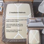 Bed Sheet Clip Straps - 2 Way Adjustable Crisscross Sheet Corner Holder Straps Gripper Elastic Sheet Band Mattress Straps Fasten Suspenders(2 Set/4Pcs, Black) Black 4pcs Set