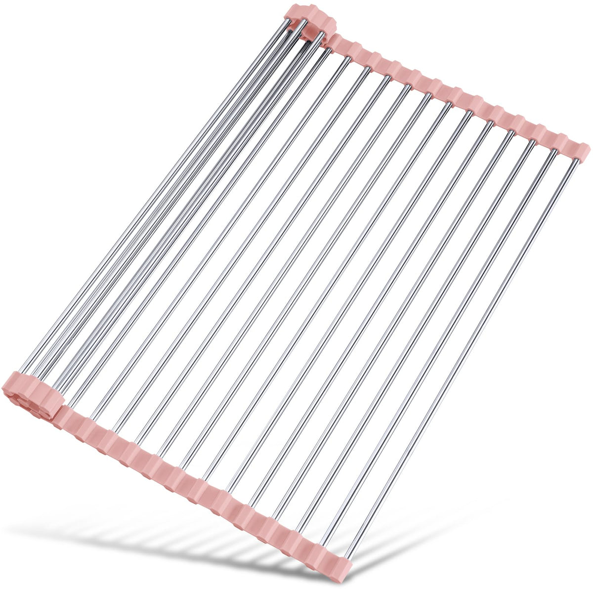 Tomorotec Roll Up Dish Drying Rack Over Sink, 304 Steel, 21x15.5, Grey