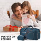 Felipe Varela Foldable Duffle Bag for Travel Weekend Overnight Gym Camping A Black 40L