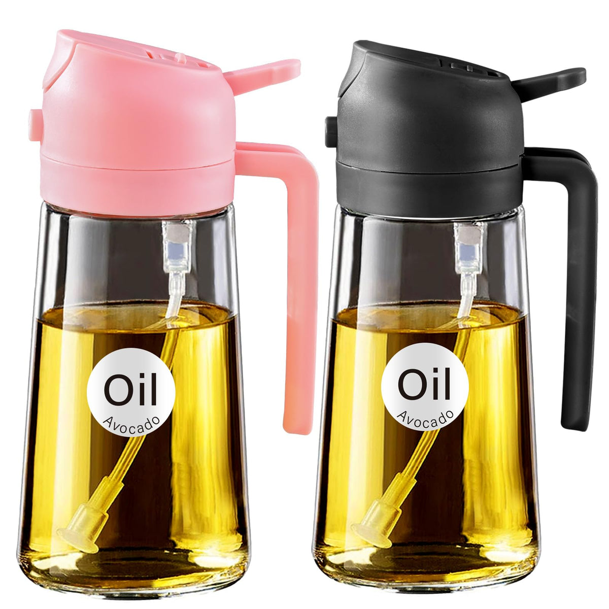 YARRAMATE Olive Oil Dispenser, 2 in 1 Sprayer for Cooking, 16oz/470ml...