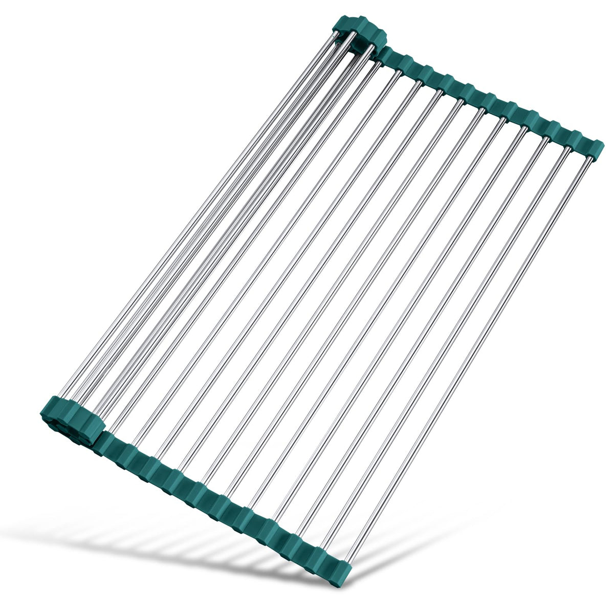 Tomorotec Roll Up Dish Drying Rack Over Sink, 304 Steel, 21x15.5, Grey