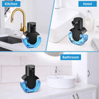 Automatic Foaming Soap Dispenser, 15oz/420ml Smart Hand Soap Dispensers, Touchless Wall Mount with 4-Level Adjustable, Rechargeable Foaming Hand Soap Dispenser for Bathroom Kitchen Office Black 1
