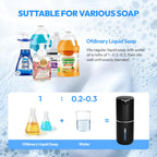 2 Pack Automatic Foaming Soap Dispenser,Touchless Foam Soap Dispenser,12.8oz Rechargeable Wall Mounted Smart for Bathroom and Kitchen Dish Soap,Easy for Toddlers(Black) Black