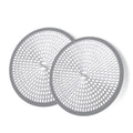 LEKEYE Shower Hair Catcher Drain Protector Strainer-Steel & Silicone 2 Pack Gray Gray