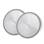 LEKEYE Shower Hair Catcher Drain Protector Strainer-Steel & Silicone 2 Pack Gray Gray