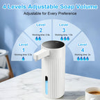 Automatic Liquid Soap Dispenser Touchless, Rechargeable, Adjustable White Gel