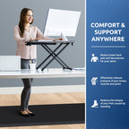 Kitchen Mat Cushioned Anti Fatigue Rug Standing and Comfort Floor Mats Chocolate 39"L x 17.3"W x 0.5"Th
