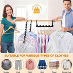10 Pack Max Space Saving Hangers 360° Swivel Hooks Saving Closet Organizer